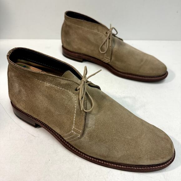 EXCELLENT Alden Restoration 1494 Unlined Chukka Boot (Tan Suede) Made in USA 13 - Picture 4 of 11